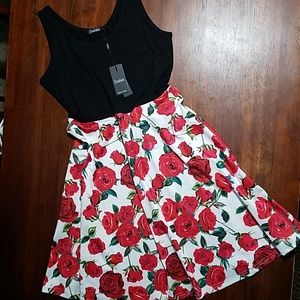 NWT Floral Rose Dress